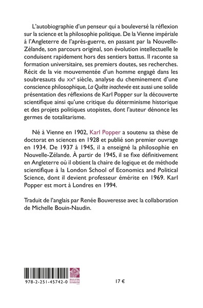 La Quête inachevée (9782251457420-back-cover)