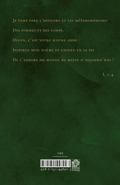 Les Métamorphoses (9782251448923-back-cover)