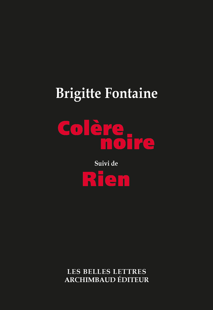 Colère noire, suivi de Rien (9782251452388-front-cover)