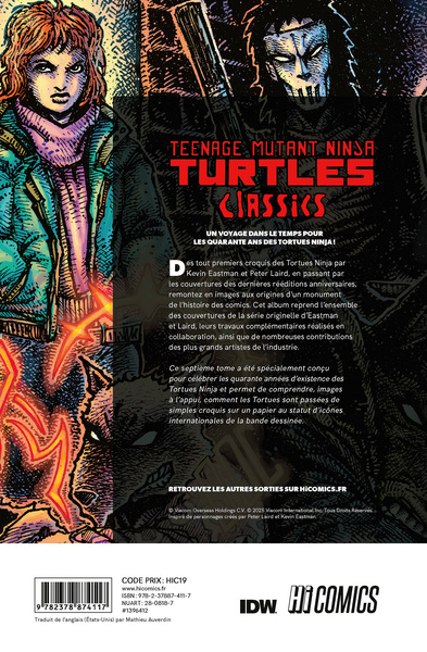 Les Tortues Ninja - TMNT Classics, T7 : Quarante ans d'illustrations (9782378874117-back-cover)