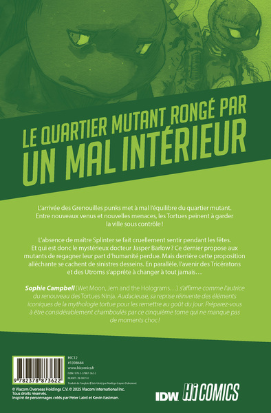 Les Tortues Ninja - TMNT Reborn, T5 : Mystic sister (9782378873622-back-cover)