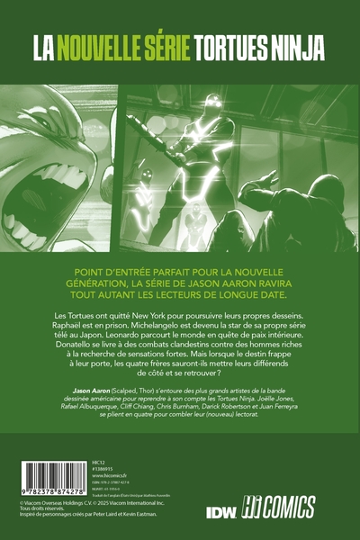 Les Tortues Ninja - TMNT, T1 : Retour à New York (9782378874278-back-cover)