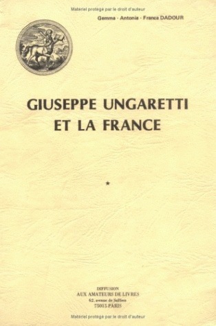 Giuseppe Ungaretti et la France (9782905053442-front-cover)