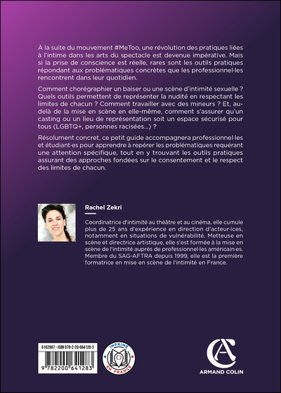 Mise en scène et coordination de l'intimité, Guide pratique pour le cinéma et le théâtre (9782200641283-back-cover)