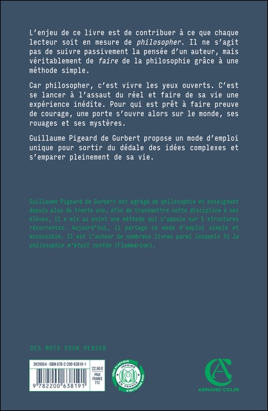 Philosopher mode d'emploi, Les 5 structures élémentaires de la philosophie (9782200638191-back-cover)