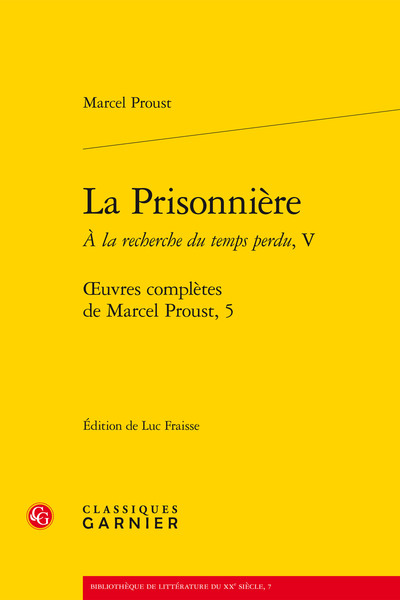 La Prisonnière, oeuvres complètes, 5 (9782812410468-front-cover)