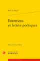 Entretiens et lettres poétiques (9782812407758-front-cover)