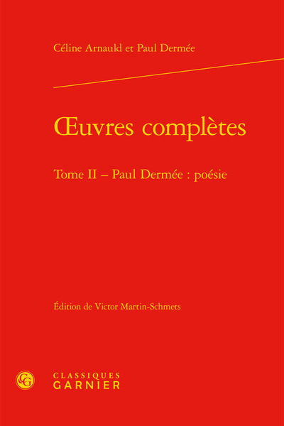oeuvres complètes, Paul Dermée : poésie (9782812431807-front-cover)