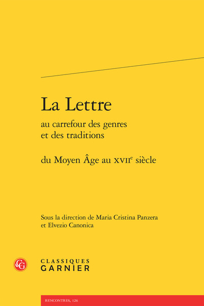 La Lettre, du Moyen Âge au XVIIe siècle (9782812437915-front-cover)