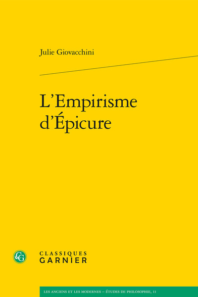 L'Empirisme d'Épicure (9782812405044-front-cover)