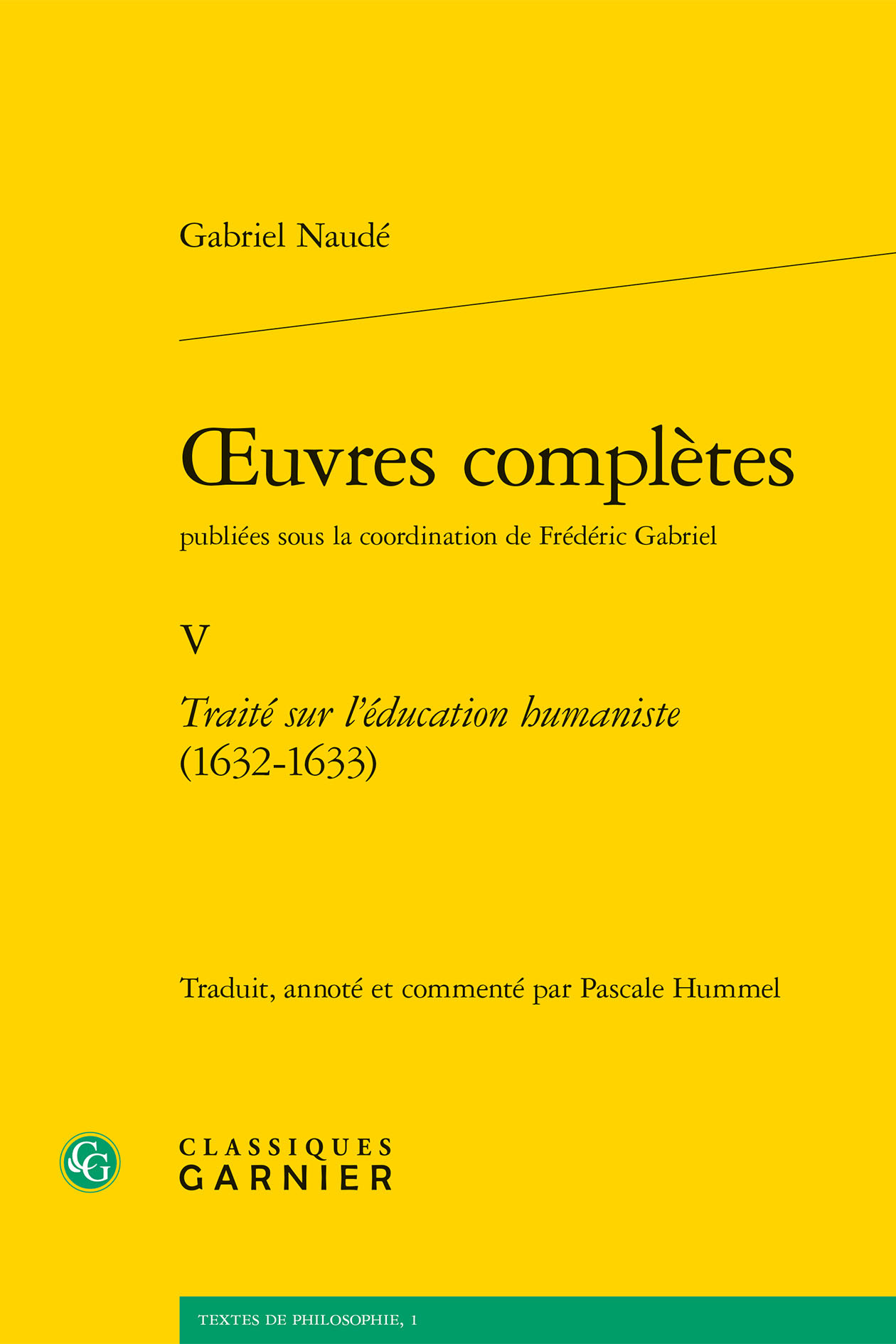 oeuvres complètes, Traité sur l'éducation humaniste (1632-1633) (9782812400230-front-cover)