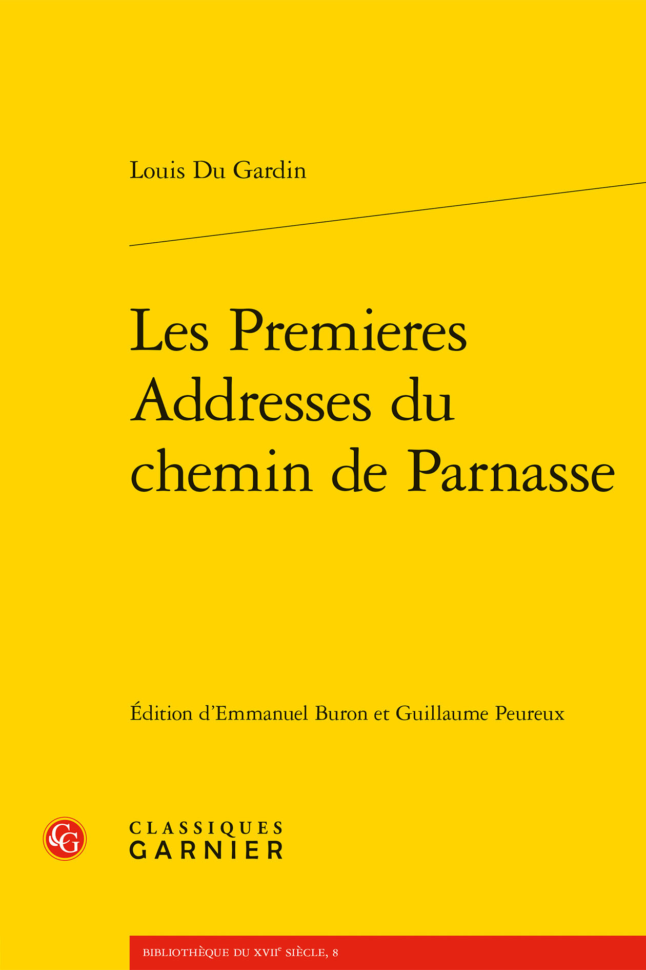 Les Premieres Addresses du chemin de Parnasse (9782812403903-front-cover)