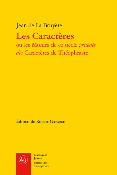 Les Caractères (9782812412950-front-cover)
