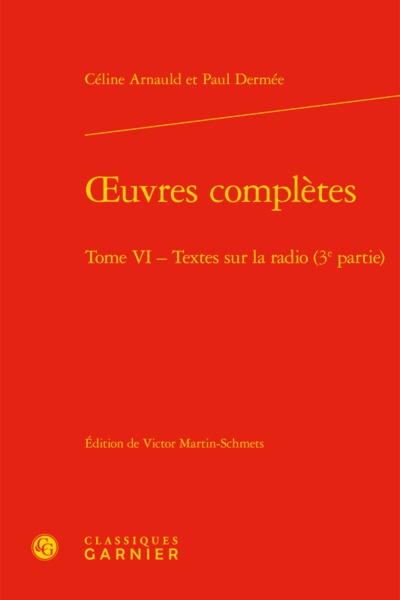 oeuvres complètes, Textes sur la radio (3e partie) (9782812459658-front-cover)