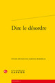 Dire le désordre (9782812408786-front-cover)