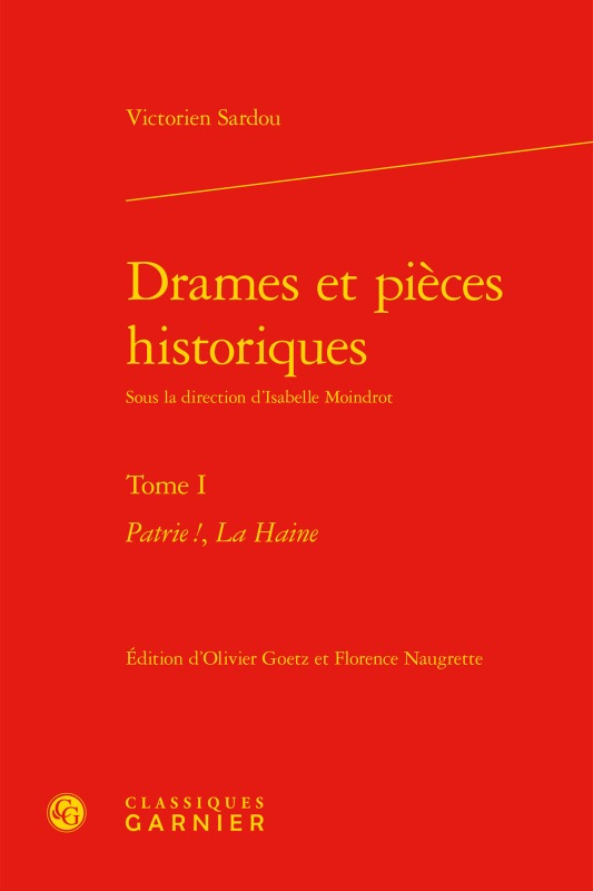 Drames et pièces historiques, Patrie !, La Haine (9782812445569-front-cover)