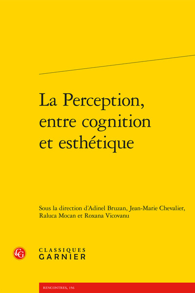 La Perception, entre cognition et esthétique (9782812461132-front-cover)