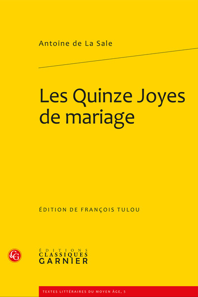 Les Quinze Joyes de mariage (9782812401411-front-cover)