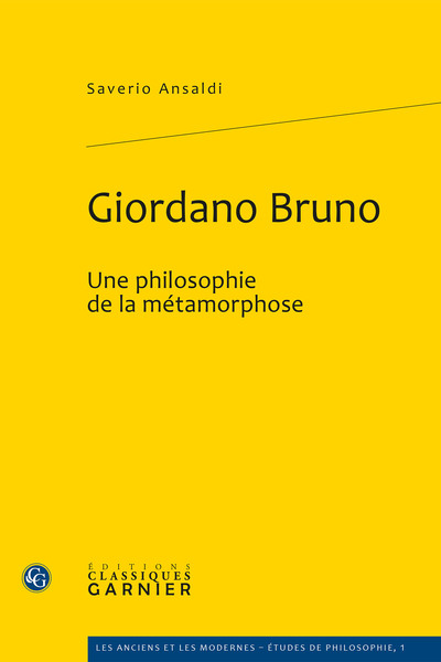 Giordano Bruno, Une philosophie de la métamorphose (9782812401558-front-cover)