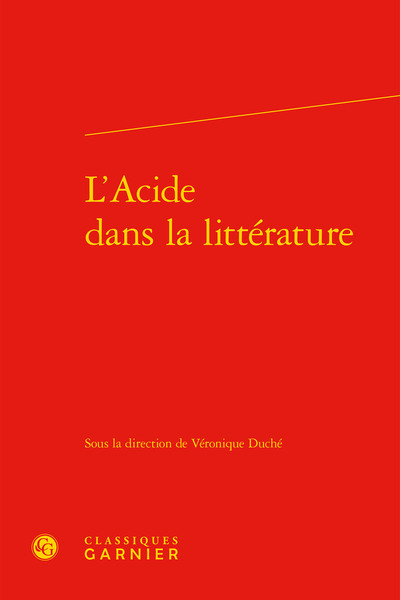 L'Acide dans la littérature (9782812432958-front-cover)