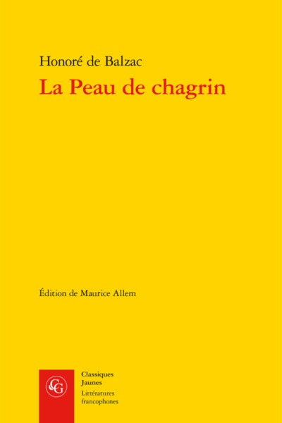 La Peau de chagrin (9782812412301-front-cover)