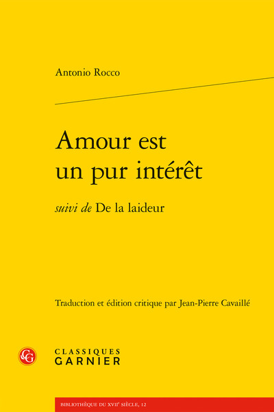 Amour est un pur intérêt, suivi de De la laideur (9782812406331-front-cover)