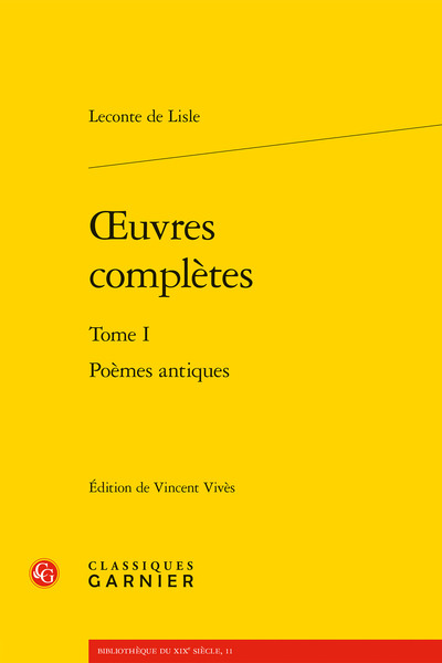 oeuvres complètes, Poèmes antiques (9782812403040-front-cover)