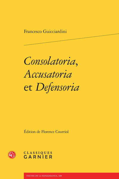 Consolatoria, Accusatoria et Defensoria (9782812410703-front-cover)