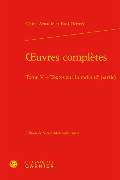 oeuvres complètes, Textes sur la radio (2e partie) (9782812459627-front-cover)