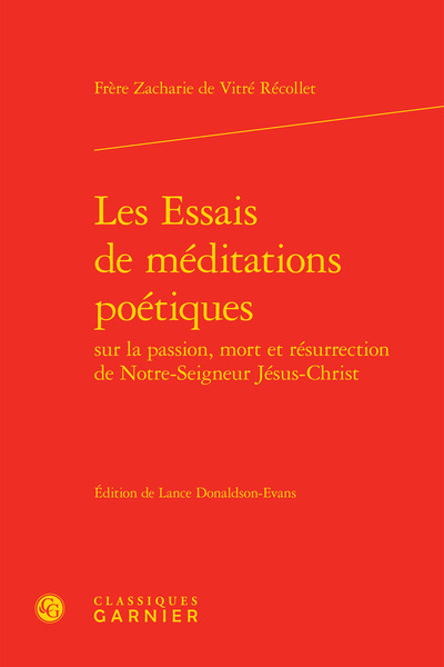Les Essais de méditations poétiques (9782812432378-front-cover)