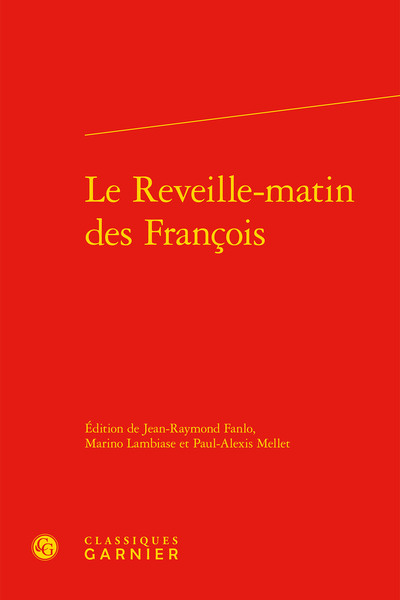 Le Reveille-matin des François (9782812460753-front-cover)