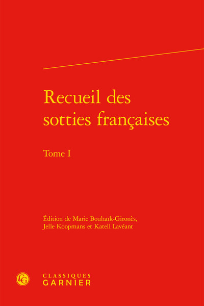 Recueil des sotties françaises (9782812430121-front-cover)