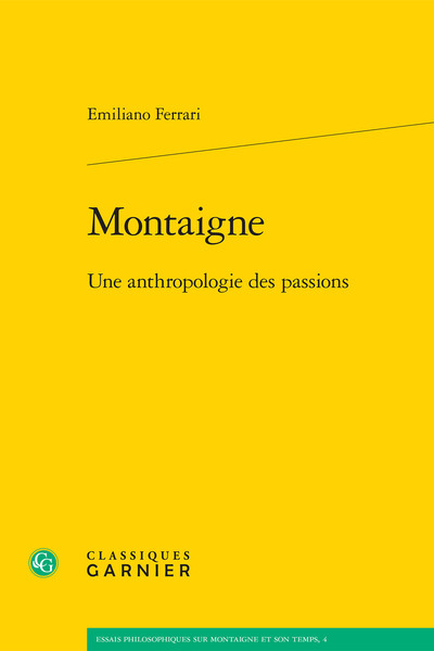 Montaigne, Une anthropologie des passions (9782812430299-front-cover)