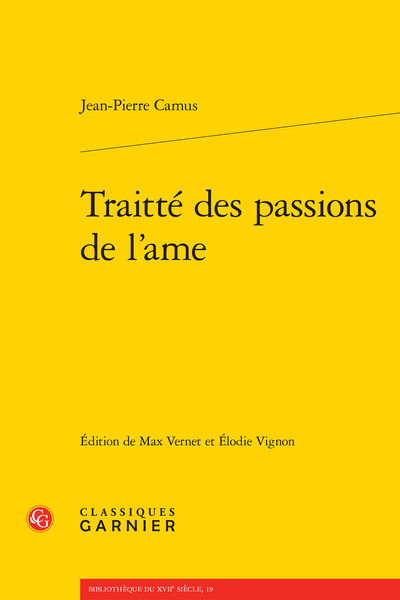 Traitté des passions de l'ame (9782812429903-front-cover)
