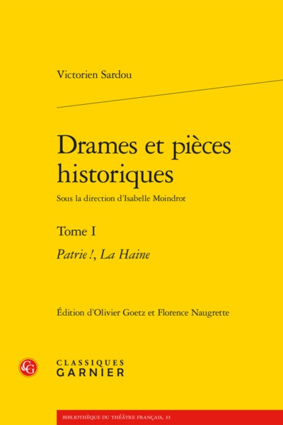 Drames et pièces historiques, Patrie !, La Haine (9782812445552-front-cover)