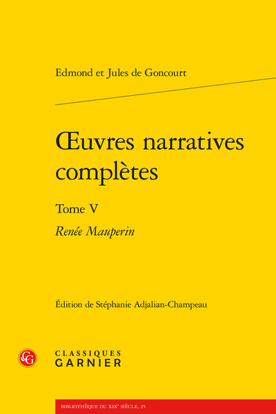 oeuvres narratives complètes, Renée Mauperin (9782812420696-front-cover)