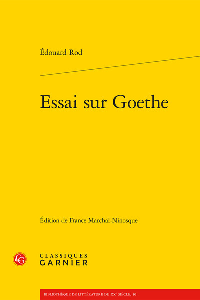 Essai sur Goethe (9782812431319-front-cover)
