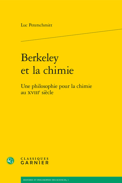 Berkeley et la chimie, Une philosophie pour la chimie au XVIIIe siècle (9782812402661-front-cover)