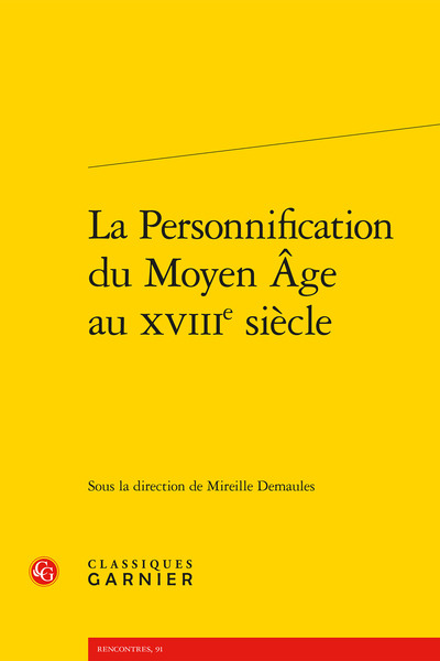 La Personnification du Moyen Âge au XVIIIe siècle (9782812420917-front-cover)