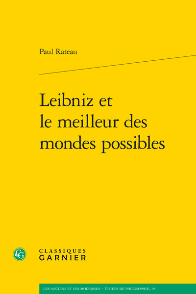 Leibniz et le meilleur des mondes possibles (9782812438233-front-cover)