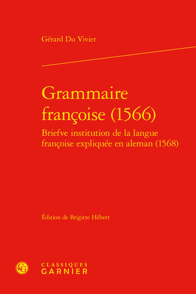 Grammaire françoise (1566) (9782812454691-front-cover)