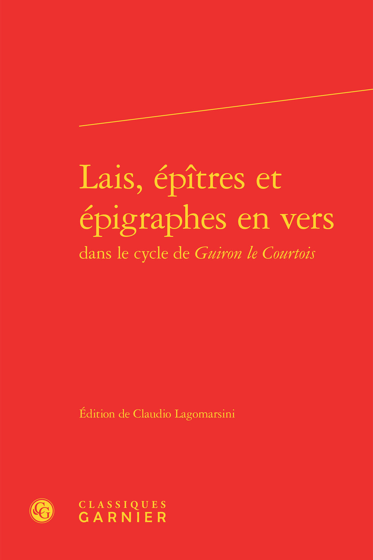 Lais, épîtres et épigraphes en vers (9782812434099-front-cover)