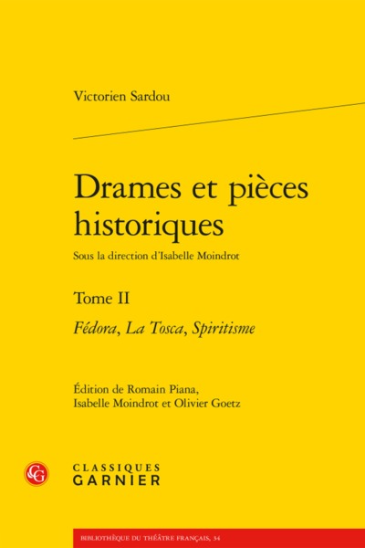 Drames et pièces historiques, Fédora, La Tosca, Spiritisme (9782812445583-front-cover)