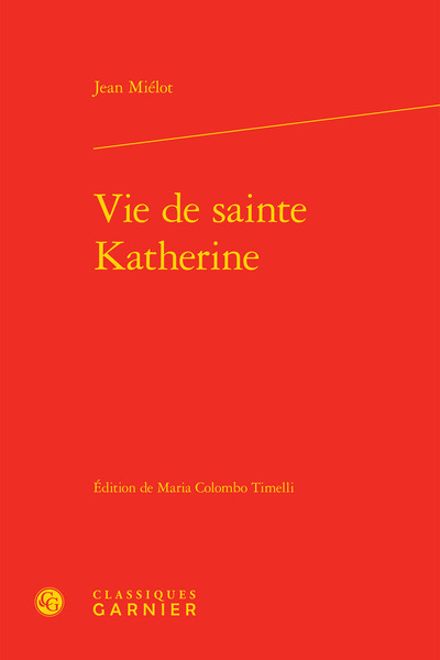 Vie de sainte Katherine (9782812438790-front-cover)