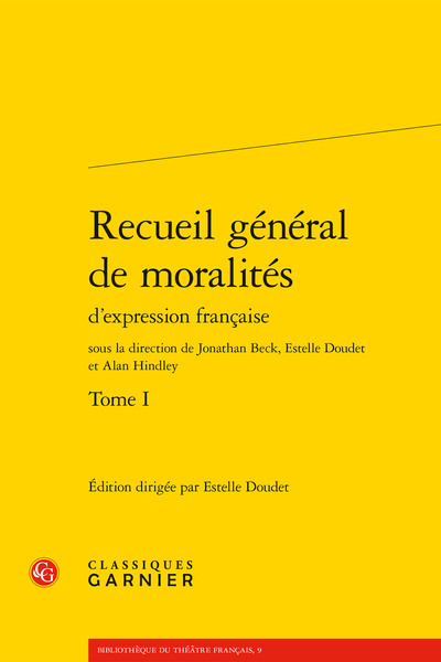 Recueil général de moralités d'expression française (9782812406300-front-cover)