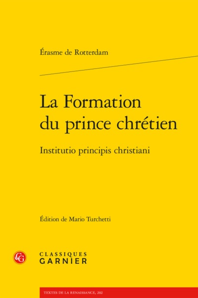La Formation du prince chrétien / Institutio principis christiani (9782812449970-front-cover)