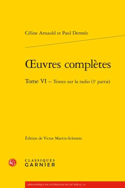 oeuvres complètes, Textes sur la radio (3e partie) (9782812459641-front-cover)
