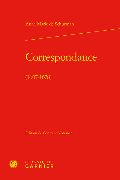 Correspondance, (1607-1678) (9782812451959-front-cover)