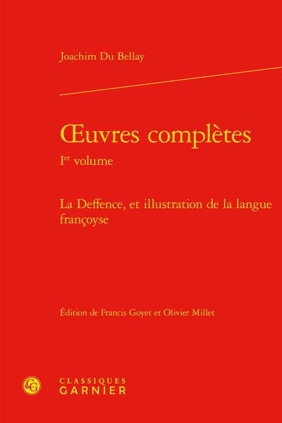 oeuvres complètes, La Deffence, et illustration de la langue françoyse (9782812455667-front-cover)