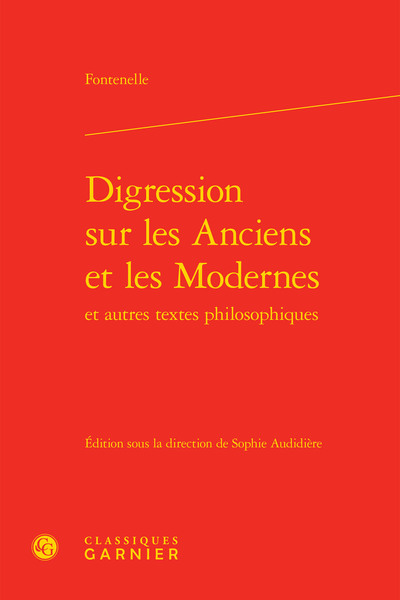 Digression sur les Anciens et les Modernes (9782812432316-front-cover)
